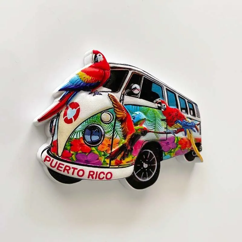 American Puerto Rico Refrigerator Magnet Bus Parrot Travel Souvenir Hot-Selling Gift Unique Craft
American Puerto Rico Refrigerator Magnet Bus Parrot Travel Souvenir Hot-Selling Gift Unique Craft