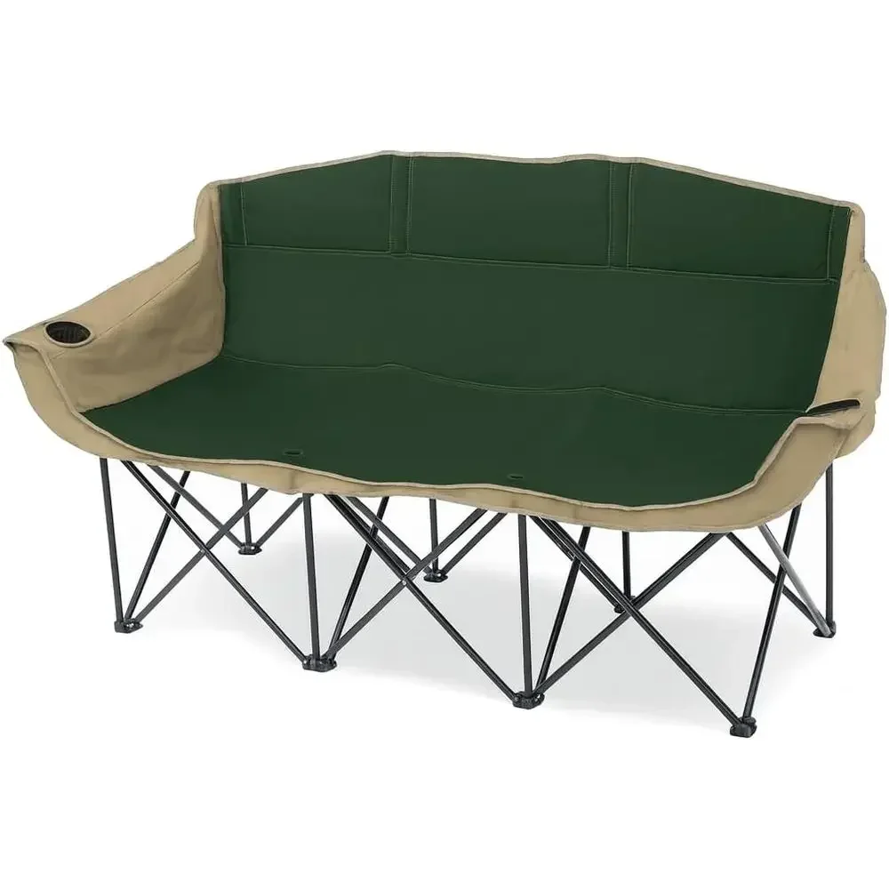 3-Seat Collapsible Outdoor Bench with Cup Holders and Carry Bag - Heavy Duty 600D Nylon for Camping, Sports, Tailgating, Beach,
3-Seat Collapsible Outdoor Bench with Cup Holders and Carry Bag - Heavy Duty 600D Nylon for Camping, Sports, Tailgating, Beach,