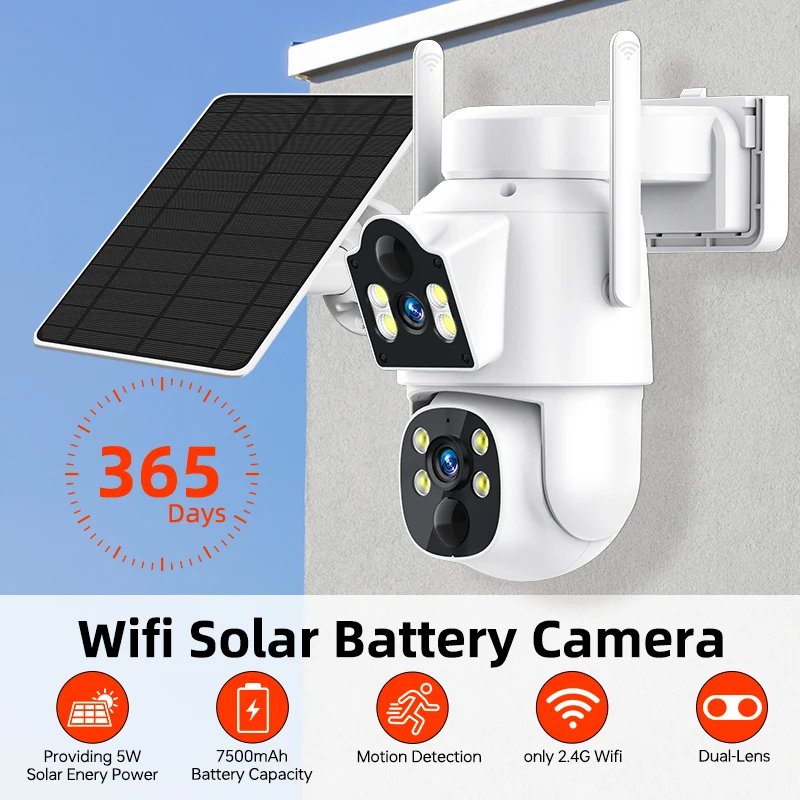 4K 6MP Dual Lens PTZ WIFI Camera Ultra HD Dual Screen Human Body Automatic Tracking Outdoor Security Video Surveillance Camera
4K 6MP Dual Lens PTZ WIFI Camera Ultra HD Dual Screen Human Body Automatic Tracking Outdoor Security Video Surveillance Camera