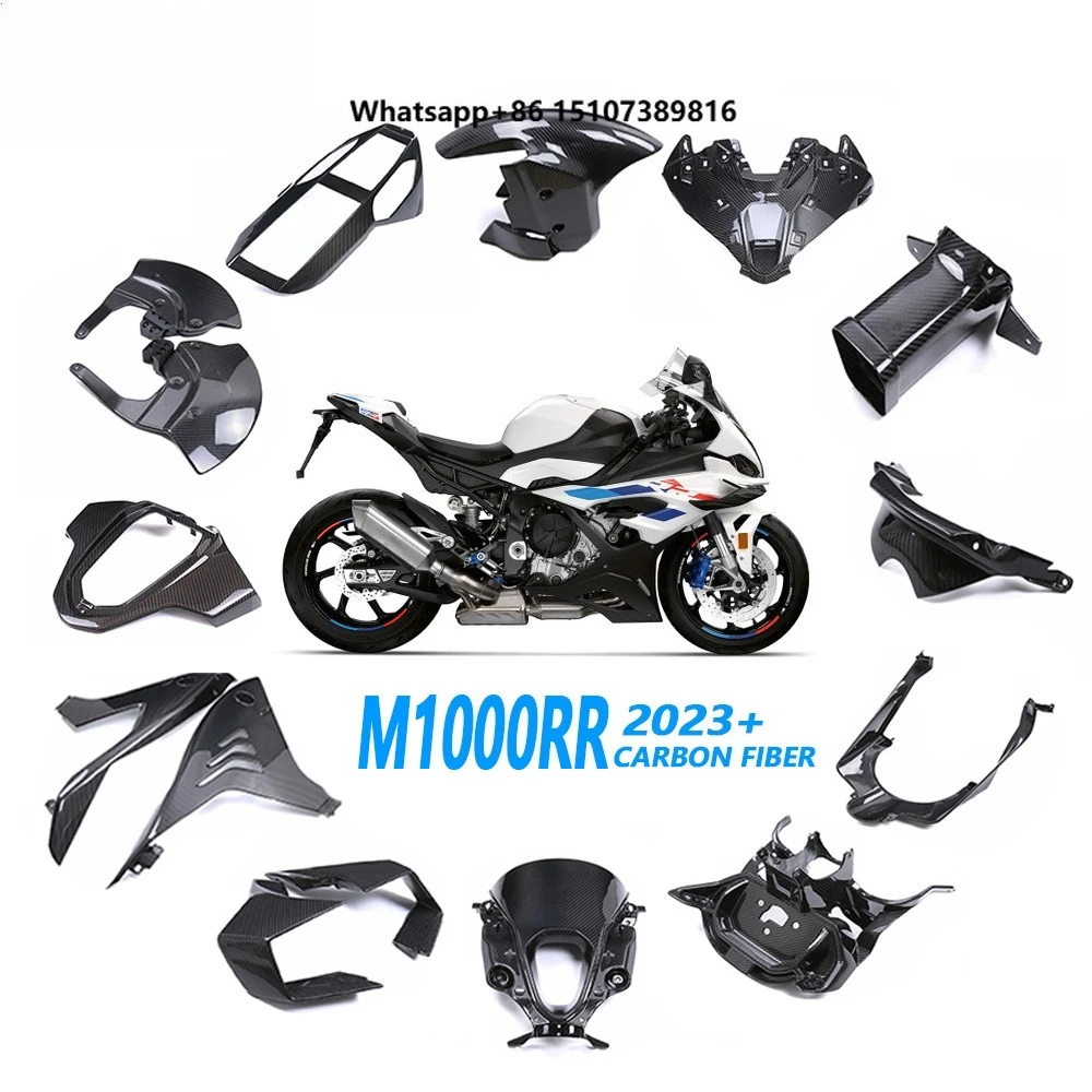 Carbon Real Full Pre-preg Dry Carbon Fiber Motorcycle Full Set Carbon Fairings for M1000RR 2023-2024
Carbon Real Full Pre-preg Dry Carbon Fiber Motorcycle Full Set Carbon Fairings for M1000RR 2023-2024