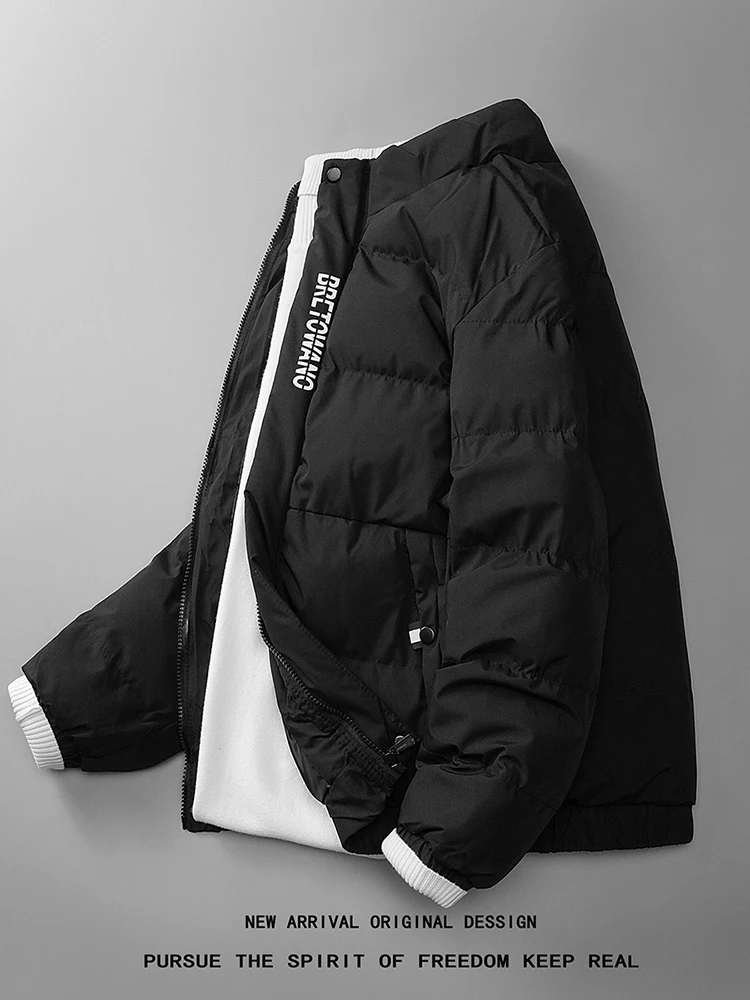 Winter Thiened Men's down Cotton Jaet Sli Warm Windproof Versatile Haome Cotton Clothes Outerwear Youth Faion
Winter Thiened Men's down Cotton Jaet Sli Warm Windproof Versatile Haome Cotton Clothes Outerwear Youth Faion