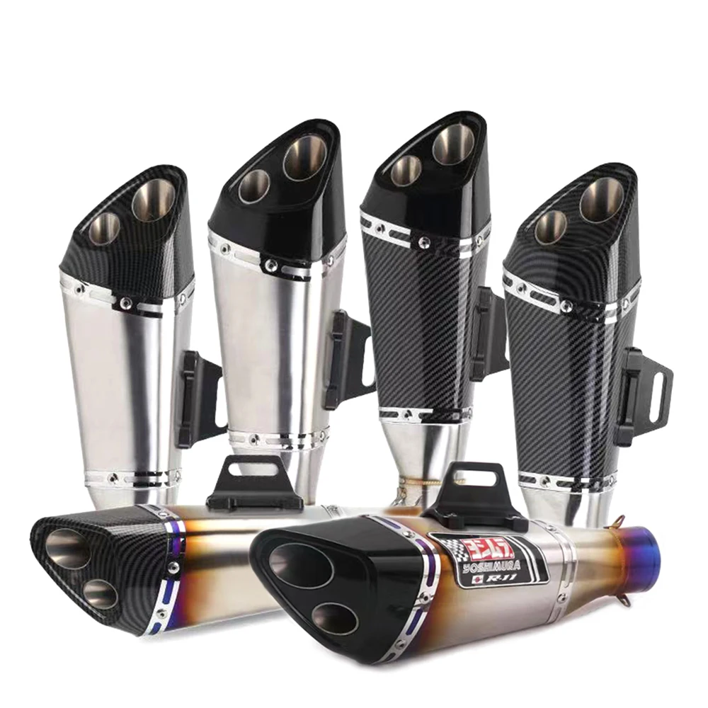 51mm Universal Inlet Motorcycle Exhaust R11 Muffler for R1 R3 R6 R25 MT07 MT09 Ninja400 Z400 Z900 NK650 ZX6R CBR1000 GSX600 502C
51mm Universal Inlet Motorcycle Exhaust R11 Muffler for R1 R3 R6 R25 MT07 MT09 Ninja400 Z400 Z900 NK650 ZX6R CBR1000 GSX600 502C