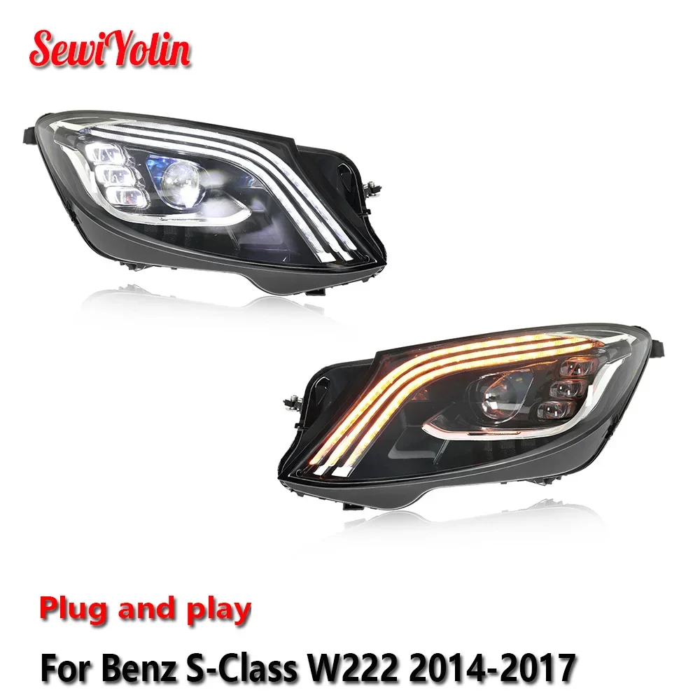 Car LED Headlight Light Assemblies For Benz S-Class W222 2014-2017 Auto Fog DRL Brake Turn Signal Lamp Plug and Play
Car LED Headlight Light Assemblies For Benz S-Class W222 2014-2017 Auto Fog DRL Brake Turn Signal Lamp Plug and Play