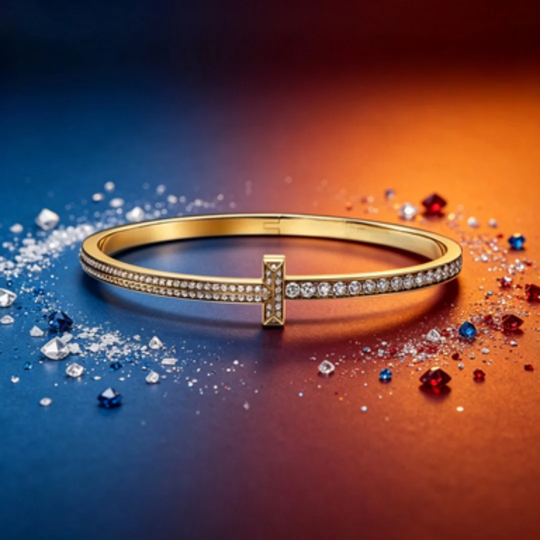 European and American gold studded diamond bracelet, exquisite commuting date bracelet
European and American gold studded diamond bracelet, exquisite commuting date bracelet