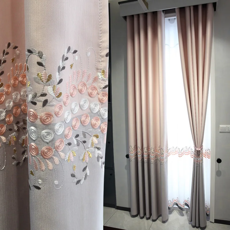 Dirty Pink High-end Embroidery Light Luxury High-end Atmosphere Warm Korean Pastoral Living Room Bedroom Curtains
Dirty Pink High-end Embroidery Light Luxury High-end Atmosphere Warm Korean Pastoral Living Room Bedroom Curtains