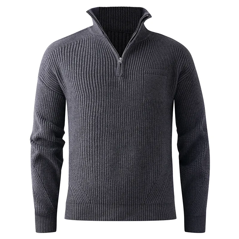 Повседневный мужской вязаный свитер с воротником-стойкой на молнии, удобный трикотаж свободного покроя, длинный свек, молодежная мода, осень-зима...
Повседневный мужской вязаный свитер с воротником-стойкой на молнии, удобный трикотаж свободного покроя, длинный свек, молодежная мода, осень-зима...