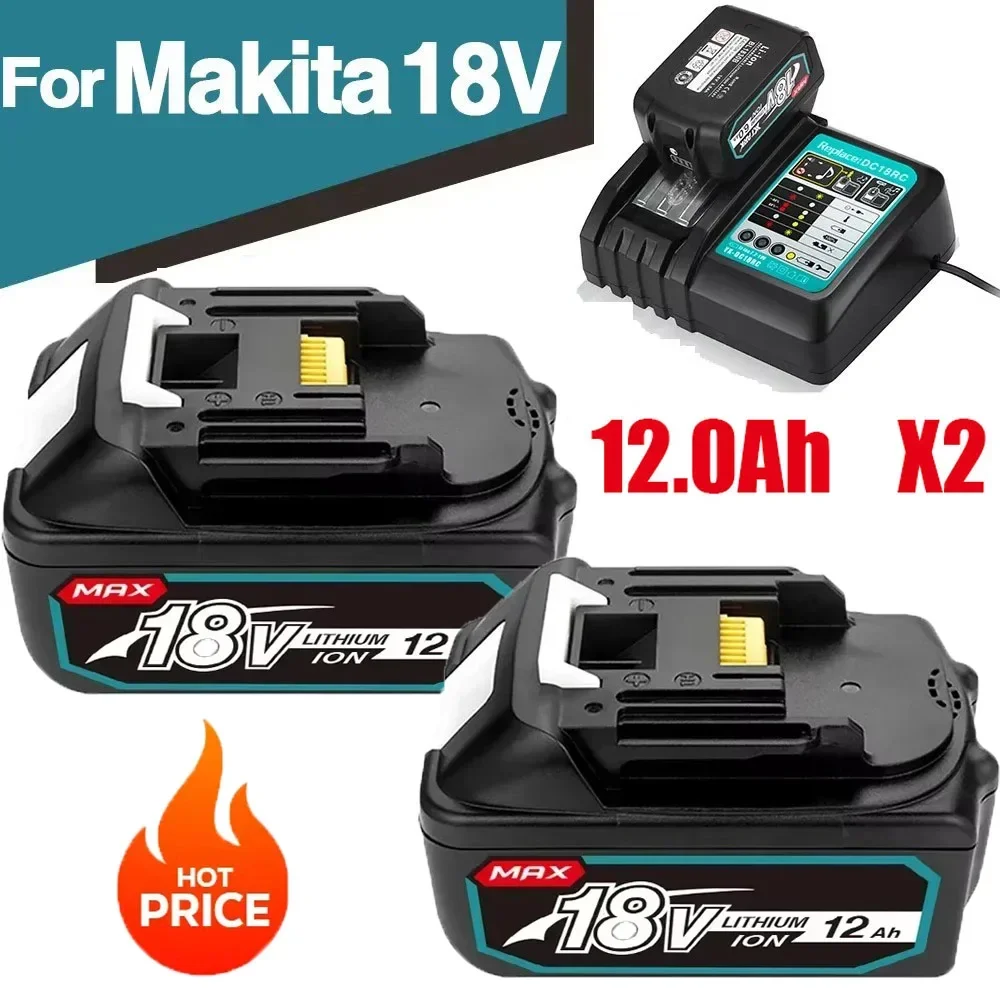 For Makita 18V 12Ah/8Ah High capacity Rechargeable Battery, For Makita BL1860B BL1850B battery Suitable for Tool DTW700
For Makita 18V 12Ah/8Ah High capacity Rechargeable Battery, For Makita BL1860B BL1850B battery Suitable for Tool DTW700