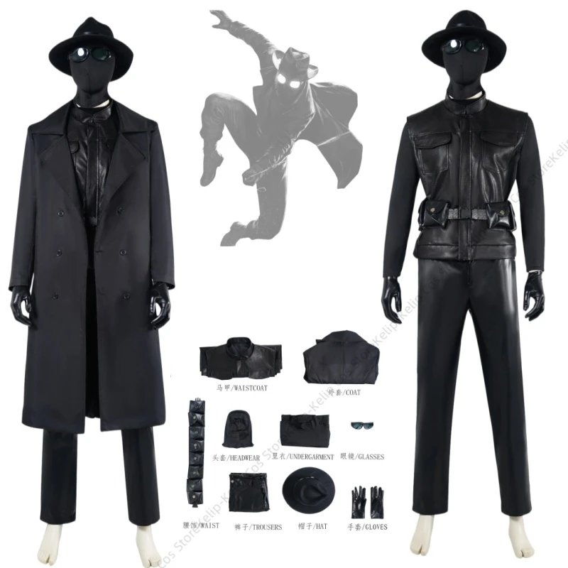 Spider Noir Cosplay Costumes Dark Noir Windbreaker Outfit Black Trench Coat Set for Men Carnival Party Detective Uniform
Spider Noir Cosplay Costumes Dark Noir Windbreaker Outfit Black Trench Coat Set for Men Carnival Party Detective Uniform