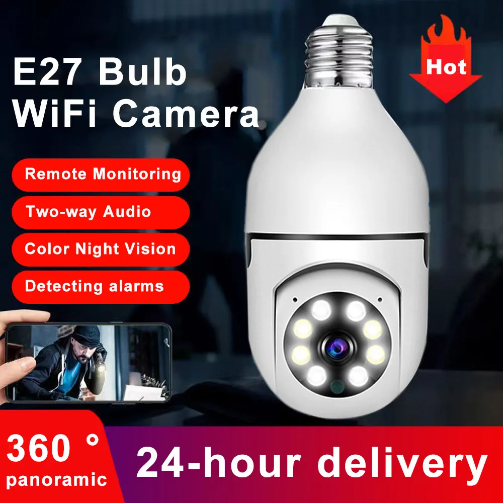 E27 Лампа Wi-Fi Камера 8MP Открытый HD Полноцветное ночное видение Двустороннее аудио AI Обнаружение человека Интеллектуальное отслеживание PTZ IP-камеры
E27 Лампа Wi-Fi Камера 8MP Открытый HD Полноцветное ночное видение Двустороннее аудио AI Обнаружение человека Интеллектуальное отслеживание PTZ IP-камеры