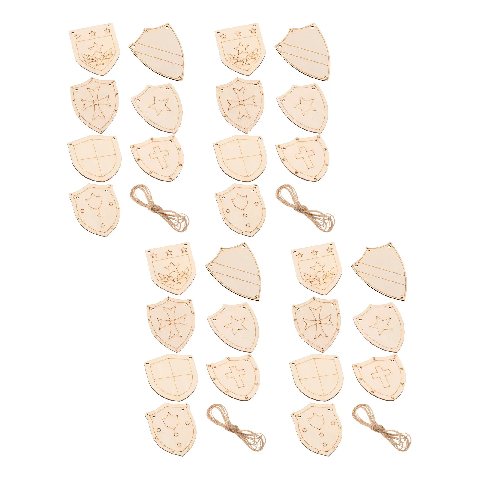 50Pcs Wooden Shield Ornaments Unfinished Craft Cutouts DIY Painting Kit 80Mm Wooden Shield Hanging Decor for Medieval Theme
50Pcs Wooden Shield Ornaments Unfinished Craft Cutouts DIY Painting Kit 80Mm Wooden Shield Hanging Decor for Medieval Theme