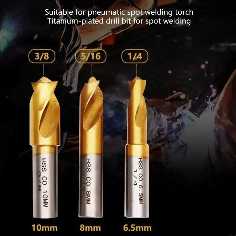 Cobalt Drill Bit Set Cobalt Tips Cutter Welding Remover Tools 1/4in 5/16in 3/8in
Cobalt Drill Bit Set Cobalt Tips Cutter Welding Remover Tools 1/4in 5/16in 3/8in