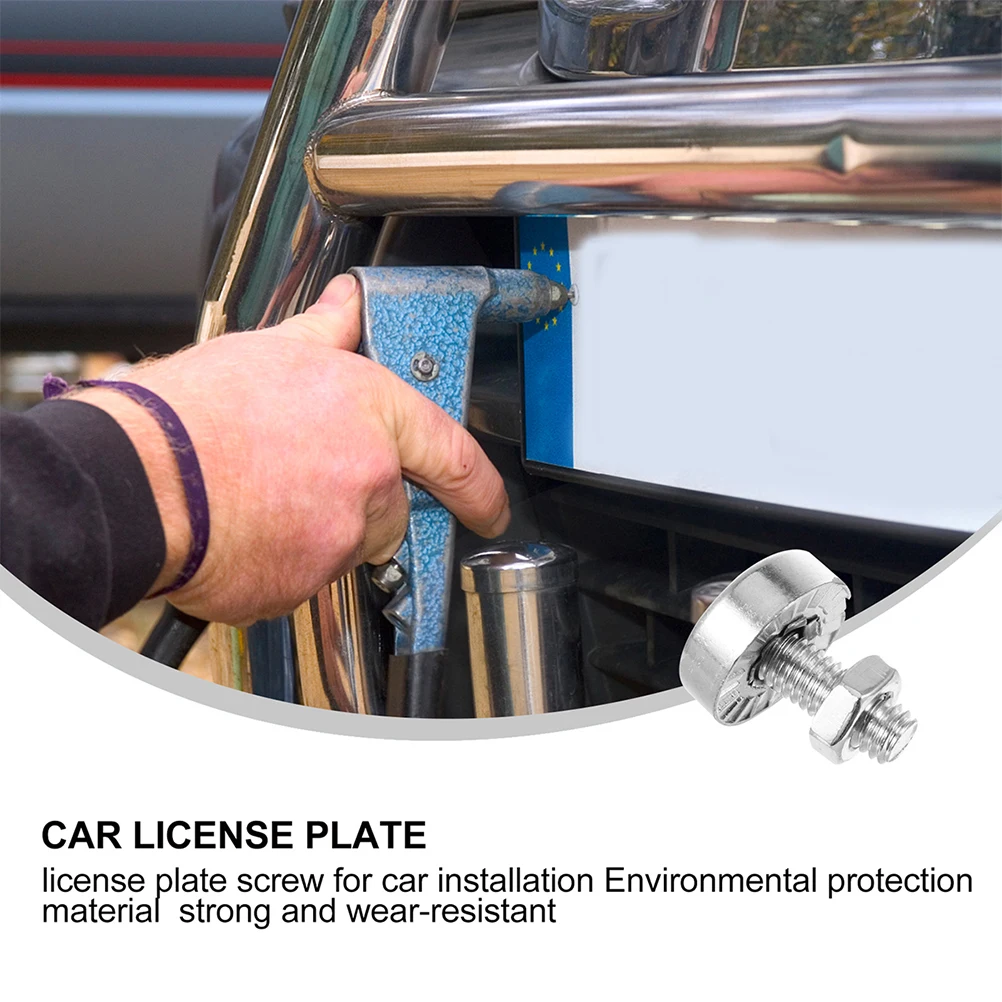 6 Pairs License Plate Screws Zinc Alloy Silver Frame Buckle Anti Theft Protector Unique Design Universal Fit Car Accessories 
6 Pairs License Plate Screws Zinc Alloy Silver Frame Buckle Anti Theft Protector Unique Design Universal Fit Car Accessories