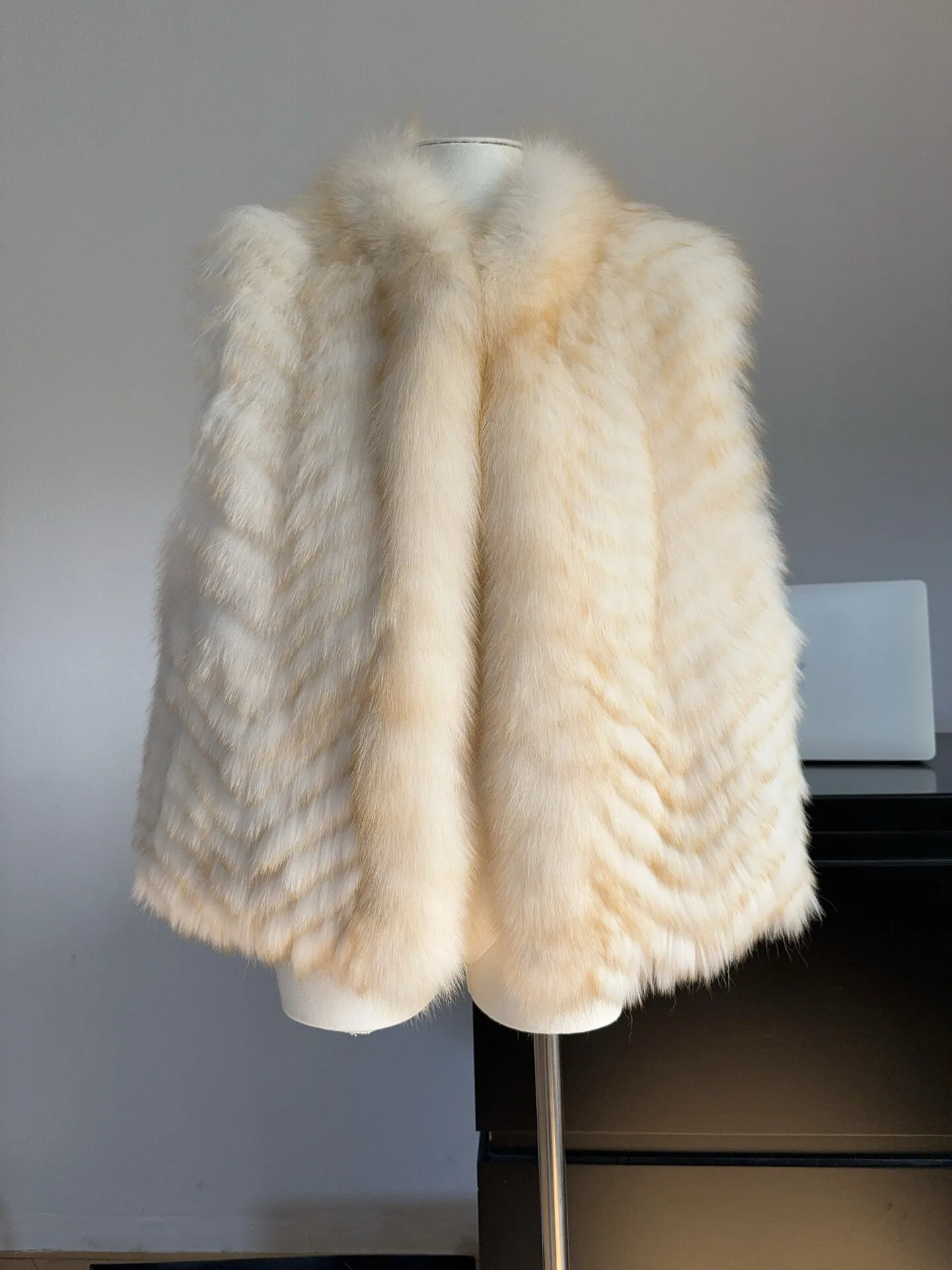 (Fox Beauty) New Slim and Short Car Stripe, Fox Fur, Grass Vest Jacket, Women's Vest
(Fox Beauty) New Slim and Short Car Stripe, Fox Fur, Grass Vest Jacket, Women's Vest