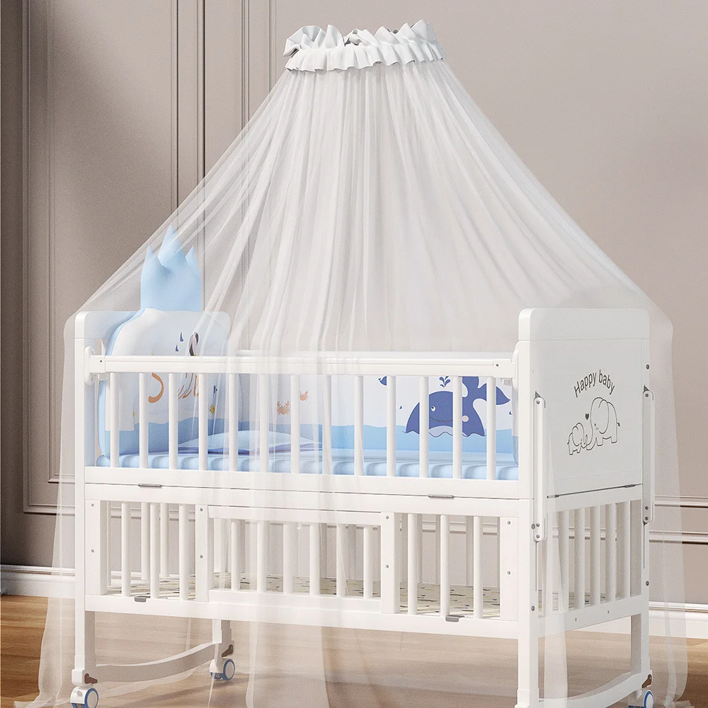 Wholesale Factory White Comfortable Wooden Kids Bed Multifunctional Baby Cot Pine Wood Crib With Mosquito Net
Wholesale Factory White Comfortable Wooden Kids Bed Multifunctional Baby Cot Pine Wood Crib With Mosquito Net