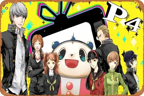 Persona 4, Yu Narukami, Chie Satonaka, Kanji Tatsumi, Game Metal Tin Sign Poster
Persona 4, Yu Narukami, Chie Satonaka, Kanji Tatsumi, Game Metal Tin Sign Poster