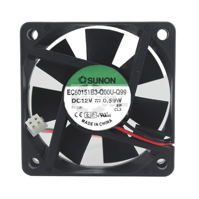 60mm Silent Cooling Fan EC60151B3-Q00U-Q99 12V 0.59W | 6015 60x60x15mm Case Axial Fan for Server Electronic
60mm Silent Cooling Fan EC60151B3-Q00U-Q99 12V 0.59W | 6015 60x60x15mm Case Axial Fan for Server Electronic