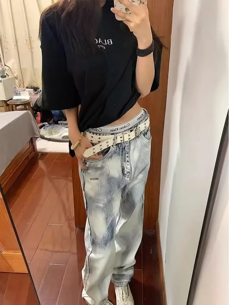 Korean Women's White Cargo Jeans Vintage High Waist Wide Leg Denim Trousers Harajuku Baggy Jean Pants Y2k Streetwear Clothes
Korean Women's White Cargo Jeans Vintage High Waist Wide Leg Denim Trousers Harajuku Baggy Jean Pants Y2k Streetwear Clothes