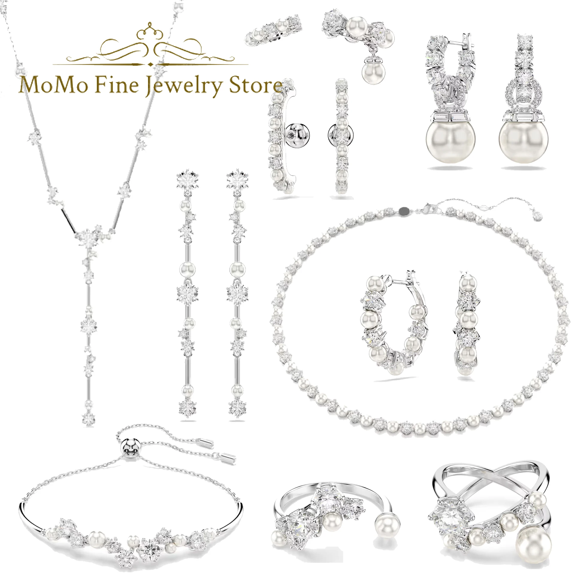 Original 2025 New Trend Fine Anniversary Jewelry Sets Charm Pearl Crystal Fashion Necklace Earrings Ring Romantic Gift for Women
Original 2025 New Trend Fine Anniversary Jewelry Sets Charm Pearl Crystal Fashion Necklace Earrings Ring Romantic Gift for Women