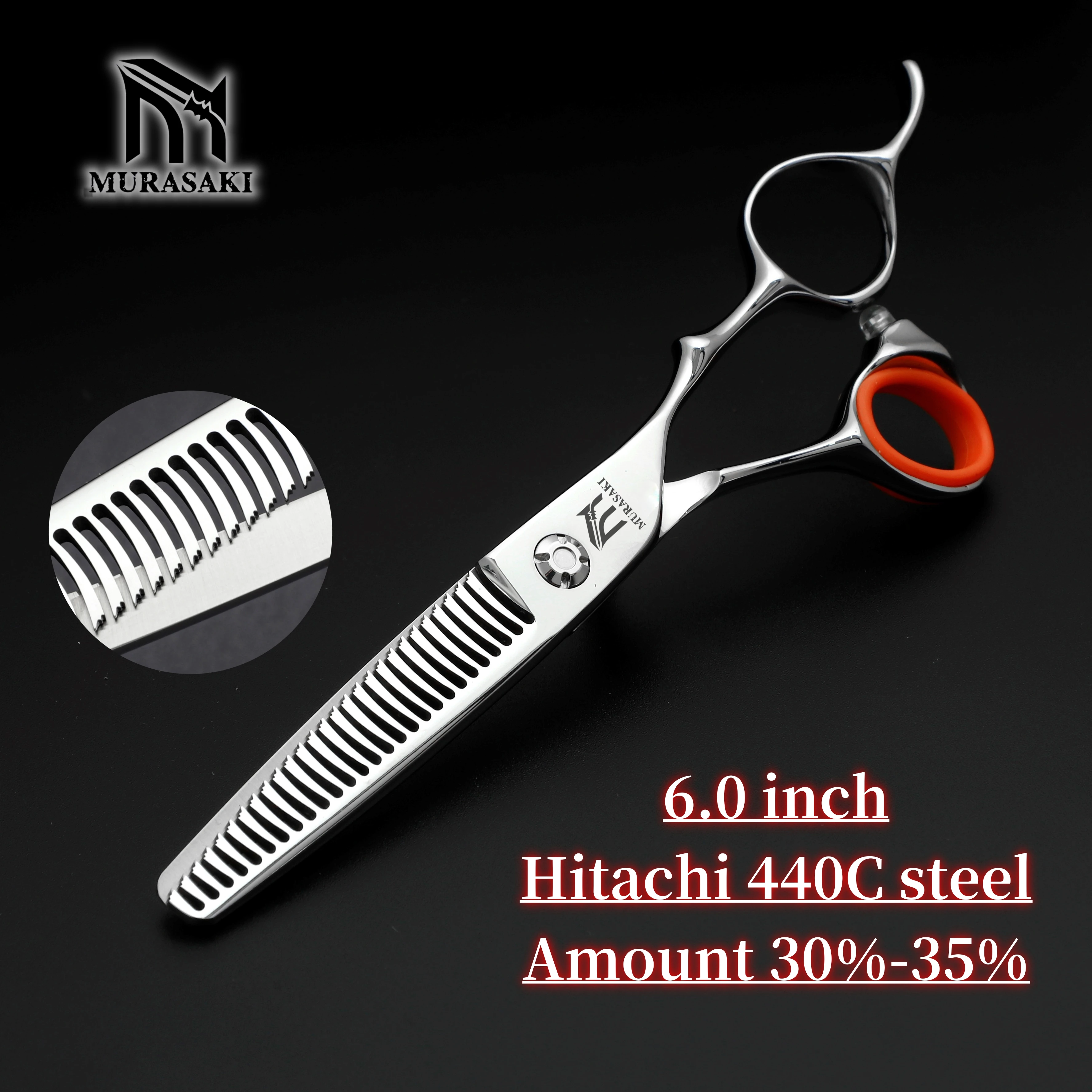 MURASAKI Professional 6.0 Inch Hairdressing Scissors,440C Steel Hair Thinning scissors,Texturizing Shears for Men And Women
MURASAKI Professional 6.0 Inch Hairdressing Scissors,440C Steel Hair Thinning scissors,Texturizing Shears for Men And Women