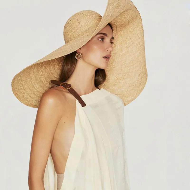 European American Fashion Hand-woven Raffia Straw Hats For Women Designer Custom Style Summer Oversized Sun Hat High Quality
European American Fashion Hand-woven Raffia Straw Hats For Women Designer Custom Style Summer Oversized Sun Hat High Quality