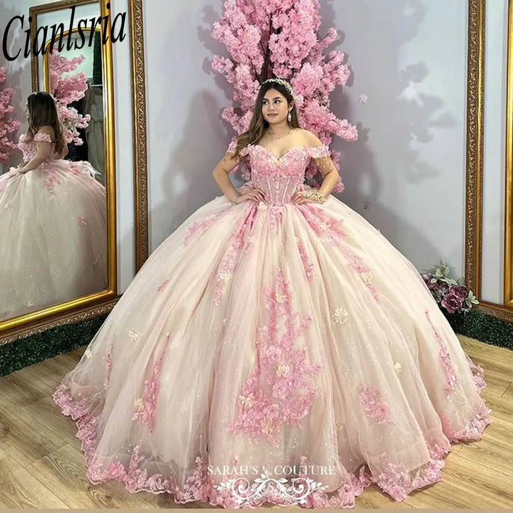 Розовые цветочные аппликации, кружевные платья Quinceanera, бальное платье с открытыми плечами, индивидуальный корсет, Vestidos De XV Anos
Розовые цветочные аппликации, кружевные платья Quinceanera, бальное платье с открытыми плечами, индивидуальный корсет, Vestidos De XV Anos