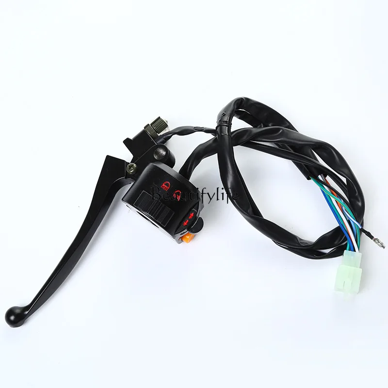 Electric tricycle handle seat assembly horn headlight switch turn signal combination switch button assembly
Electric tricycle handle seat assembly horn headlight switch turn signal combination switch button assembly