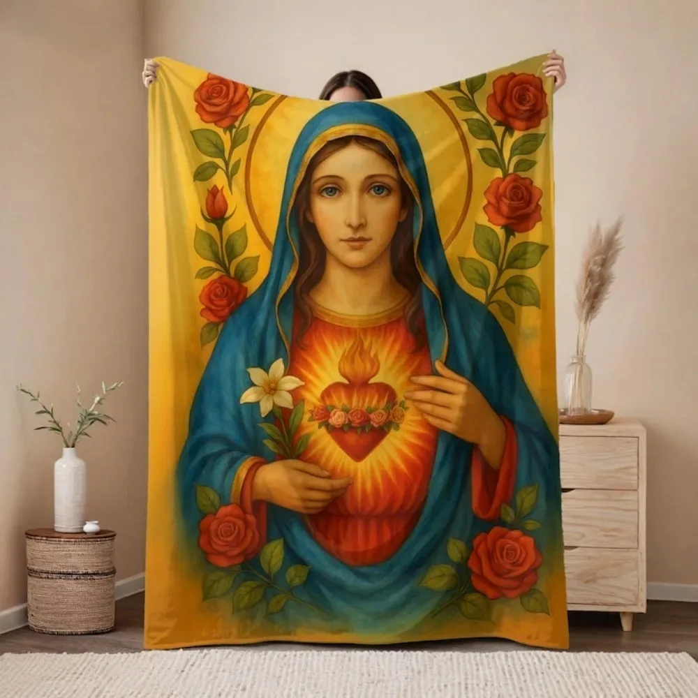 Шерстяной ковер Святого Сердца Девы Марии Католическое украшение дома Художественное украшение Католический подарок Мягкое и теплое украшение для дома Carpe
Шерстяной ковер Святого Сердца Девы Марии Католическое украшение дома Художественное украшение Католический подарок Мягкое и теплое украшение для дома Carpe