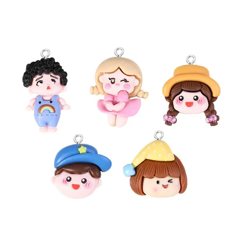 10pcs Cartoon Cute Boy Girl Head Resin Charms For Jewelry Making Accessories DIY Pendants Earrings Necklace Decoration Crafts
10pcs Cartoon Cute Boy Girl Head Resin Charms For Jewelry Making Accessories DIY Pendants Earrings Necklace Decoration Crafts