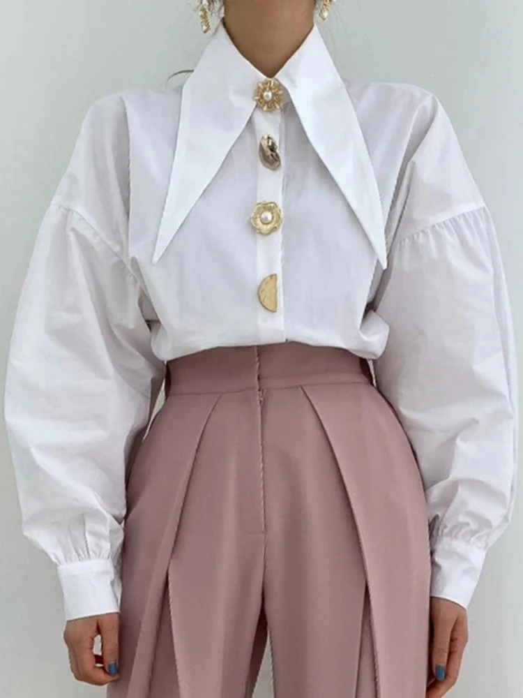 Hikigawa Autumn Chic Fashion Blouse Turn Down Collar Vintage Solid Elegant Shirt All Match Casual Blusas Top Mujer De Moda
Hikigawa Autumn Chic Fashion Blouse Turn Down Collar Vintage Solid Elegant Shirt All Match Casual Blusas Top Mujer De Moda