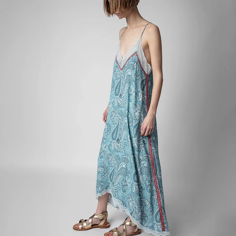 Zadig Casual Skirt Women Sexy V-Neck Elegant Collection Fashion Floral Summer Luxury Robe Female New Chic Backless Slip Dress
Zadig Casual Skirt Women Sexy V-Neck Elegant Collection Fashion Floral Summer Luxury Robe Female New Chic Backless Slip Dress