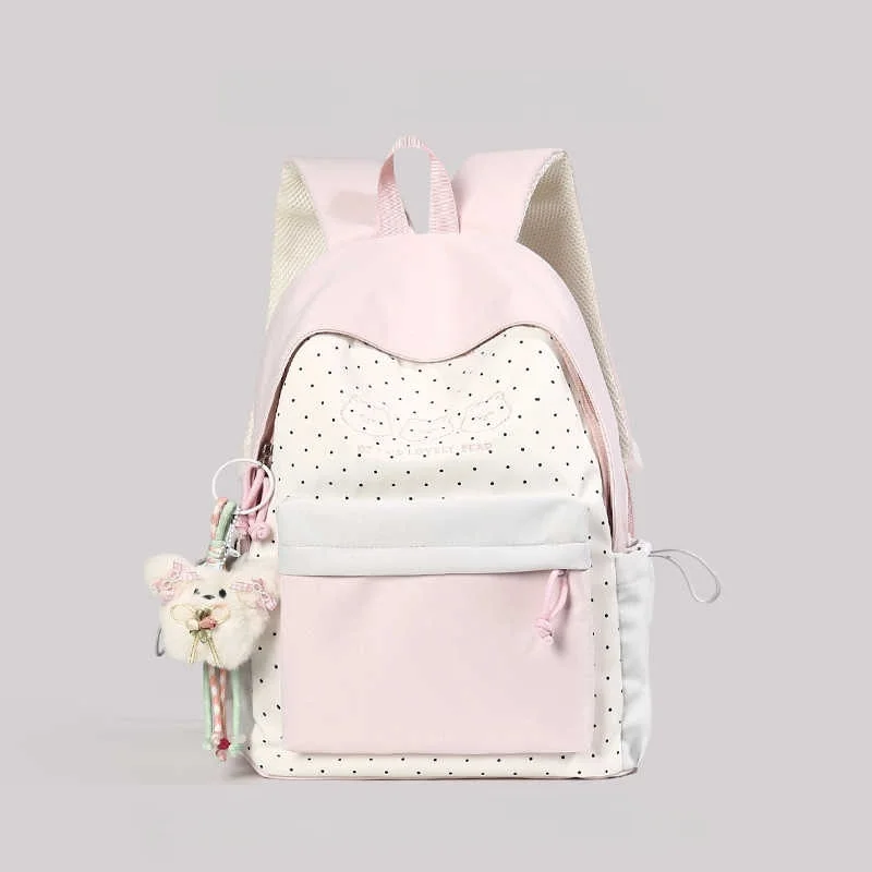 New Backpack Large Capacity Aesthetic Cute Preppy Style Four Colors To Choose Polka Dot Backpack School Daily Bag For Students
New Backpack Large Capacity Aesthetic Cute Preppy Style Four Colors To Choose Polka Dot Backpack School Daily Bag For Students