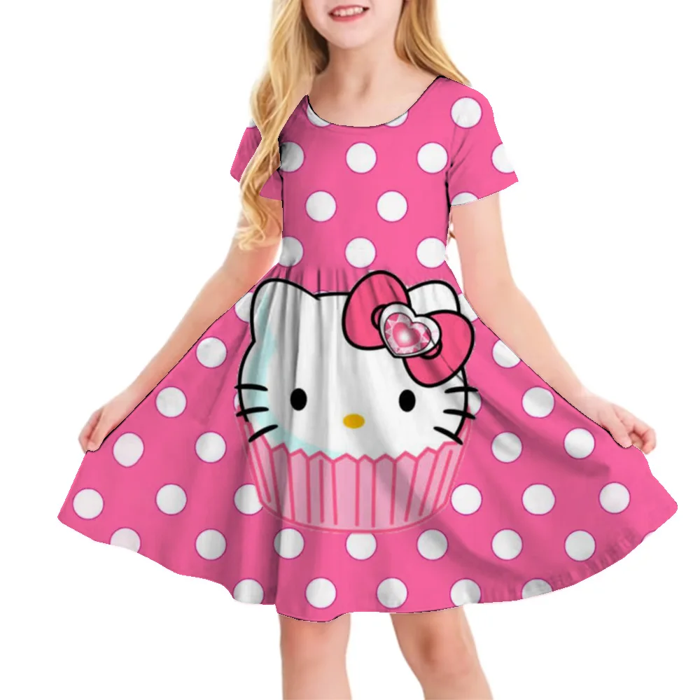 MINISO новое летнее платье для девочек, модное милое платье с 3D принтом Cinnamoroll и Hello Kitty, детская одежда принцессы с короткими рукавами
MINISO новое летнее платье для девочек, модное милое платье с 3D принтом Cinnamoroll и Hello Kitty, детская одежда принцессы с короткими рукавами