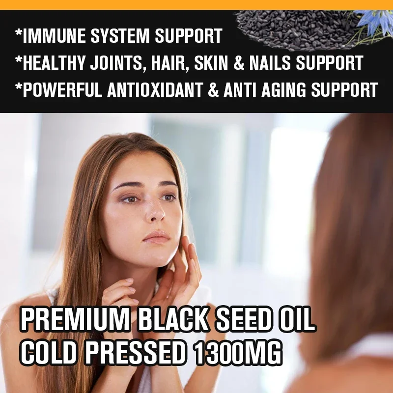 Yimiduk Premium Black Seed Oil Supplement, for Overall Wellness & Vitality, Joint & Brain Health & Immune System, Anti Aging
Yimiduk Premium Black Seed Oil Supplement, for Overall Wellness & Vitality, Joint & Brain Health & Immune System, Anti Aging