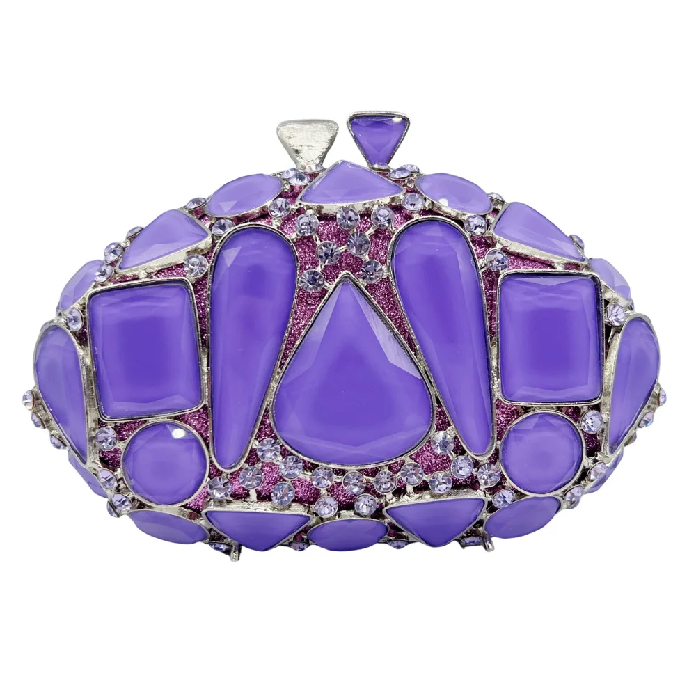 Stone Violet Glass Rhinestone Dinner Bag Hollow Diamond Clutch Women's Banquet Chain Bag Bolso De Diseñador Lujo Bags For Women
Stone Violet Glass Rhinestone Dinner Bag Hollow Diamond Clutch Women's Banquet Chain Bag Bolso De Diseñador Lujo Bags For Women