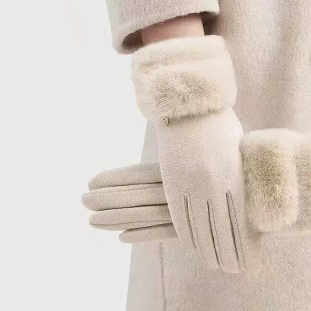 Fashion Solid Color Suede Gloves Touch Screen Soft Cycling Mittens Windproof Warm Full Fingers Mittens Skiing
Fashion Solid Color Suede Gloves Touch Screen Soft Cycling Mittens Windproof Warm Full Fingers Mittens Skiing