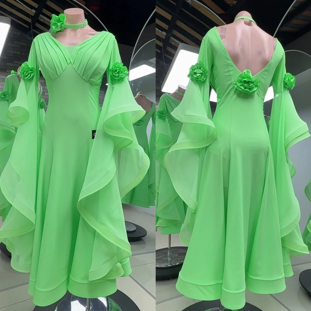 2026 Ballroom Dance Competition Dresses Women Green Fishbone Long Dress Waltz Dance Performance Clothes Prom Club Tango Dress
2026 Ballroom Dance Competition Dresses Women Green Fishbone Long Dress Waltz Dance Performance Clothes Prom Club Tango Dress