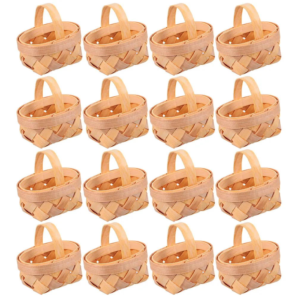 16 Pcs Mini Wooden Baskets Handwoven Storage Baskets Lightweight Reusable Party Favors Holder Candy Box Wedding Decorations
16 Pcs Mini Wooden Baskets Handwoven Storage Baskets Lightweight Reusable Party Favors Holder Candy Box Wedding Decorations