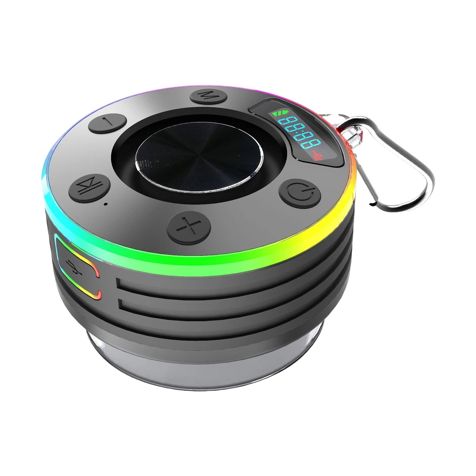 Wireless Stereo Technology Speaker For Beach Pool And Kayak With RGB Color Lights 5.3 Shower Speaker
Wireless Stereo Technology Speaker For Beach Pool And Kayak With RGB Color Lights 5.3 Shower Speaker