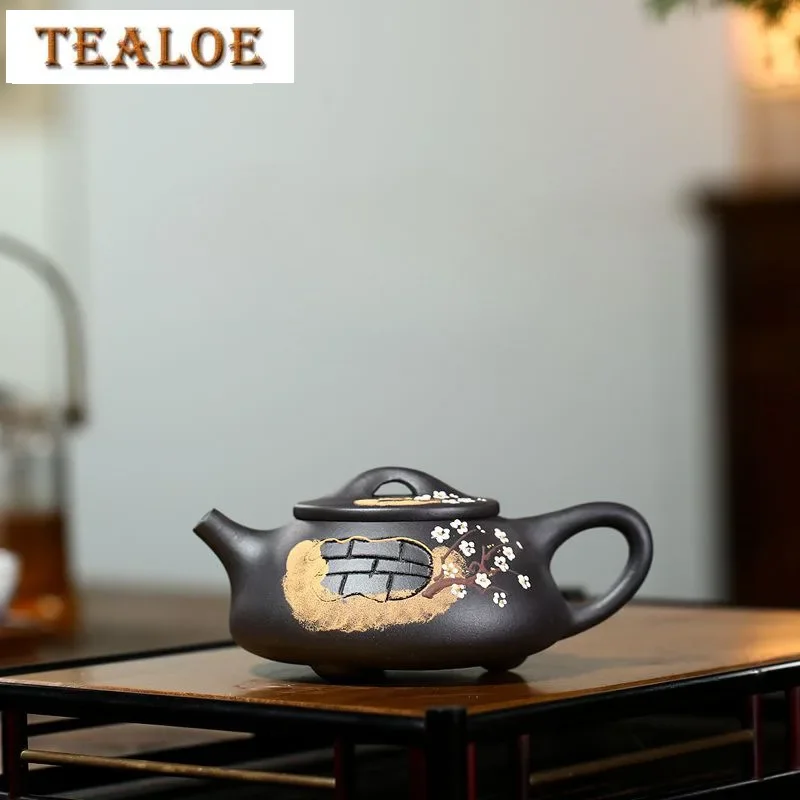 230ml Vintage Yixing Purple Clay Teapots Handmade Stone Scoop Pot Raw Ore Black Gold Mud Kettle With Infuser Zisha Tea Set Tea
230ml Vintage Yixing Purple Clay Teapots Handmade Stone Scoop Pot Raw Ore Black Gold Mud Kettle With Infuser Zisha Tea Set Tea