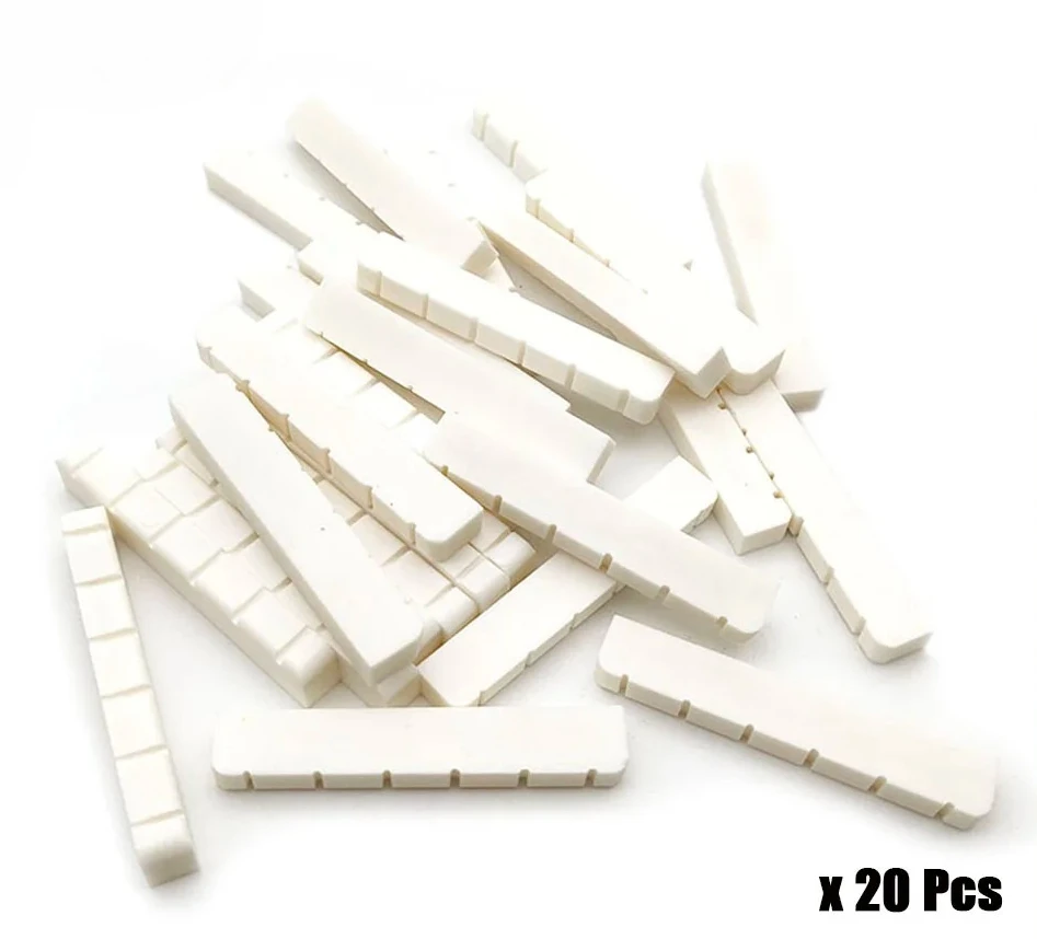 20pcs Natural Classical Guitar Bridge Nut and Saddle Slotted for Wooden Guitar Stringed Guitar Instruments Accessories
20pcs Natural Classical Guitar Bridge Nut and Saddle Slotted for Wooden Guitar Stringed Guitar Instruments Accessories