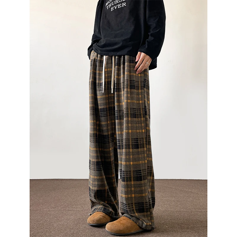 Spring Casual Pants Men Oversized Fashion Retro Plaid Pants Men Streetwear Hip-hop Loose Wide Leg Pants Mens Vintage Trousers
Spring Casual Pants Men Oversized Fashion Retro Plaid Pants Men Streetwear Hip-hop Loose Wide Leg Pants Mens Vintage Trousers