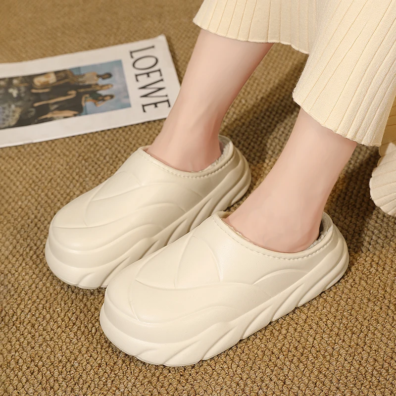 Thick Plush Fuzzy Cotton House Slippers Winter Warm Fleece Inner Layers Durable Non Slip Outsole Unisex Slip On Slides Footwear
Thick Plush Fuzzy Cotton House Slippers Winter Warm Fleece Inner Layers Durable Non Slip Outsole Unisex Slip On Slides Footwear