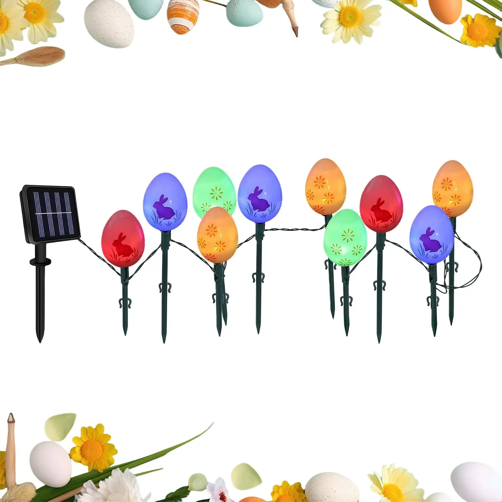 Пасхальные солнечные садовые светильники 3,5 м, водонепроницаемые, для весеннего праздничного декора, с колышками, солнечная гирлянда для сада и двора
Пасхальные солнечные садовые светильники 3,5 м, водонепроницаемые, для весеннего праздничного декора, с колышками, солнечная гирлянда для сада и двора