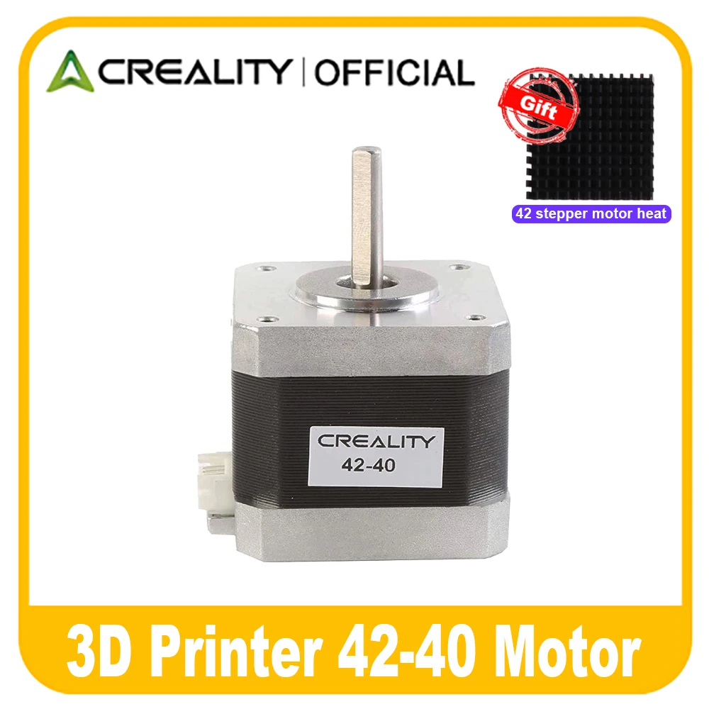 Creality 42-40 Stepper Motor with 42 stepper motor heat sink 2 Phase 1A 1.8 Degree 0.4 N.M Ender 3/Ender 3 V2/Ender 3 pro/Ender
Creality 42-40 Stepper Motor with 42 stepper motor heat sink 2 Phase 1A 1.8 Degree 0.4 N.M Ender 3/Ender 3 V2/Ender 3 pro/Ender