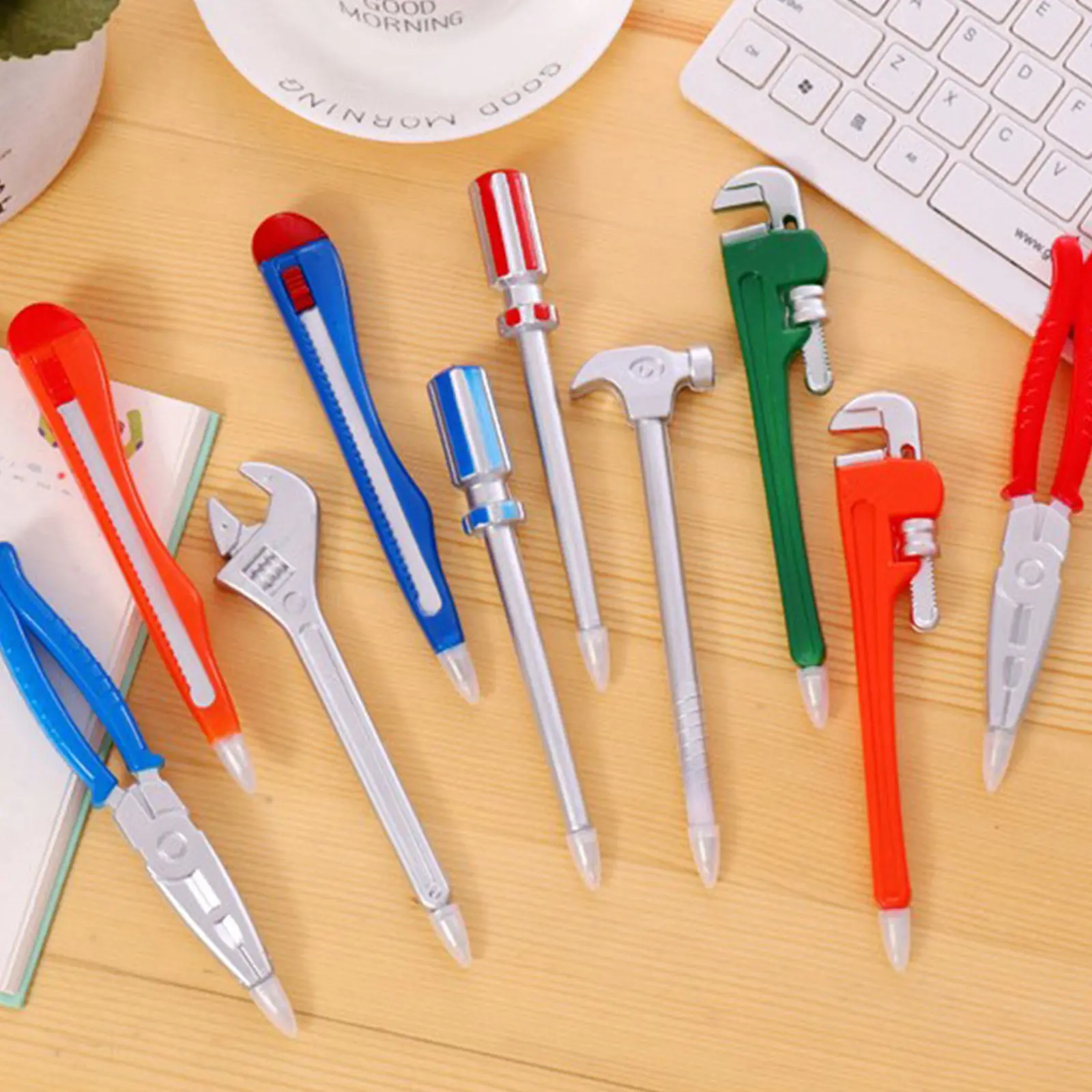 6Pcs Creative Ballpoint Pens Hardware Tool Shaped Pens Smooth Writing Gift Stationery Office School Notebooks Paper Wrench
6Pcs Creative Ballpoint Pens Hardware Tool Shaped Pens Smooth Writing Gift Stationery Office School Notebooks Paper Wrench