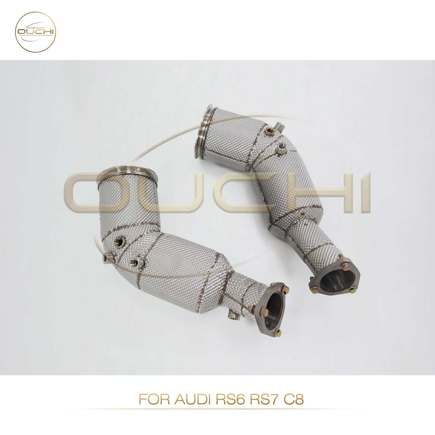 Ouchi Stainless Steel Downpipe For Audi RS6 C8 With Heat Shield Performance Exhaust System Upgrade Part
Ouchi Stainless Steel Downpipe For Audi RS6 C8 With Heat Shield Performance Exhaust System Upgrade Part