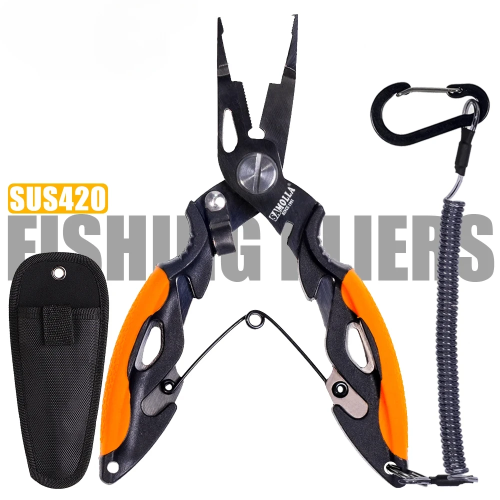Многофункциональные рыболовные плоскогубцы — нержавеющая сталь 420, ножницами, резаком для лески и съемником крючков — прочный инструмент для рыбалки на открытом воздухе
Многофункциональные рыболовные плоскогубцы — нержавеющая сталь 420, ножницами, резаком для лески и съемником крючков — прочный инструмент для рыбалки на открытом воздухе