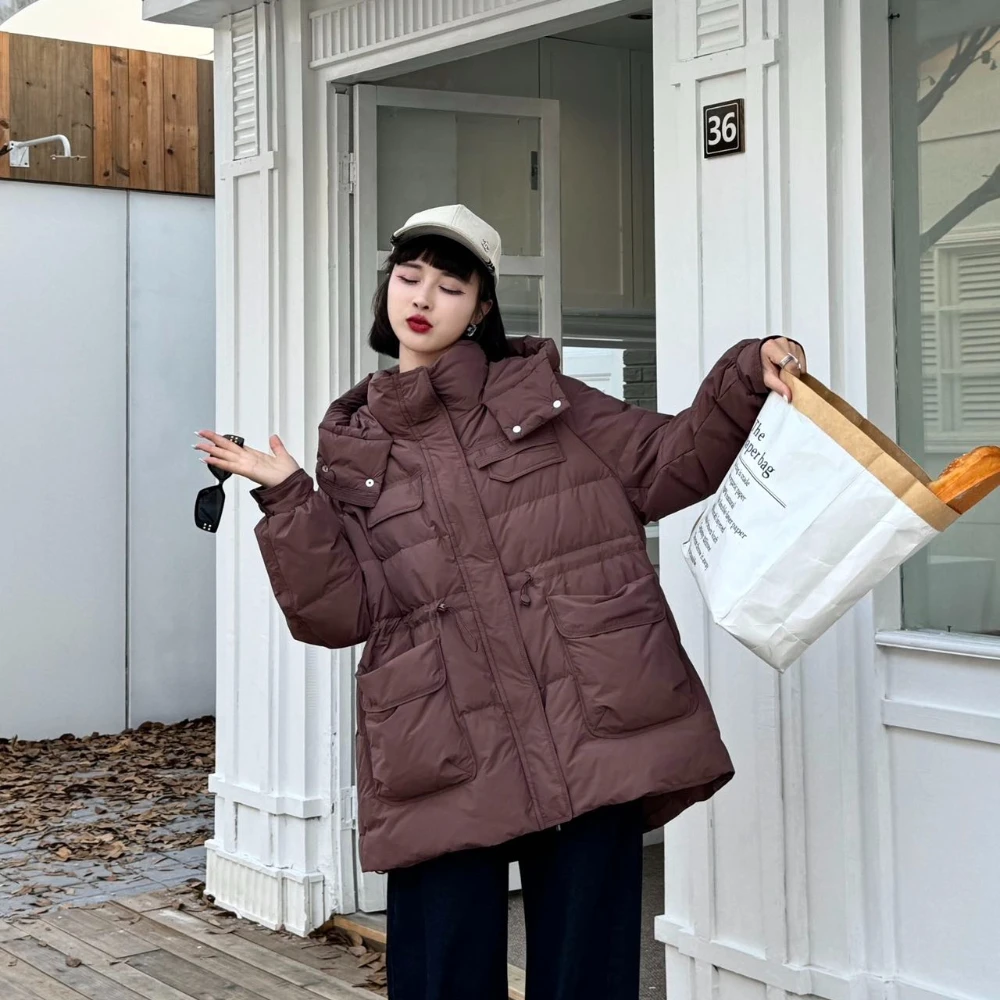 Autumn Winter New Top Clothes Women Fashion Hooded Mid-length Thickened Warm Duck Down Coat Female Fluffy Puffer Jacket
Autumn Winter New Top Clothes Women Fashion Hooded Mid-length Thickened Warm Duck Down Coat Female Fluffy Puffer Jacket