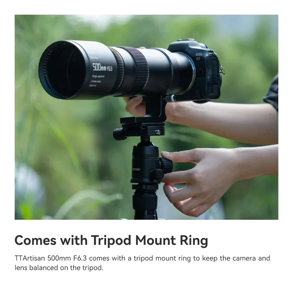 TTArtisan 500mm F6.3 Full Frame Super Telephoto Lens for Sony E FE A7IV A7MⅤ Nikon Z Canon EOS R RF Sigma Leica L Mount Camera
TTArtisan 500mm F6.3 Full Frame Super Telephoto Lens for Sony E FE A7IV A7MⅤ Nikon Z Canon EOS R RF Sigma Leica L Mount Camera