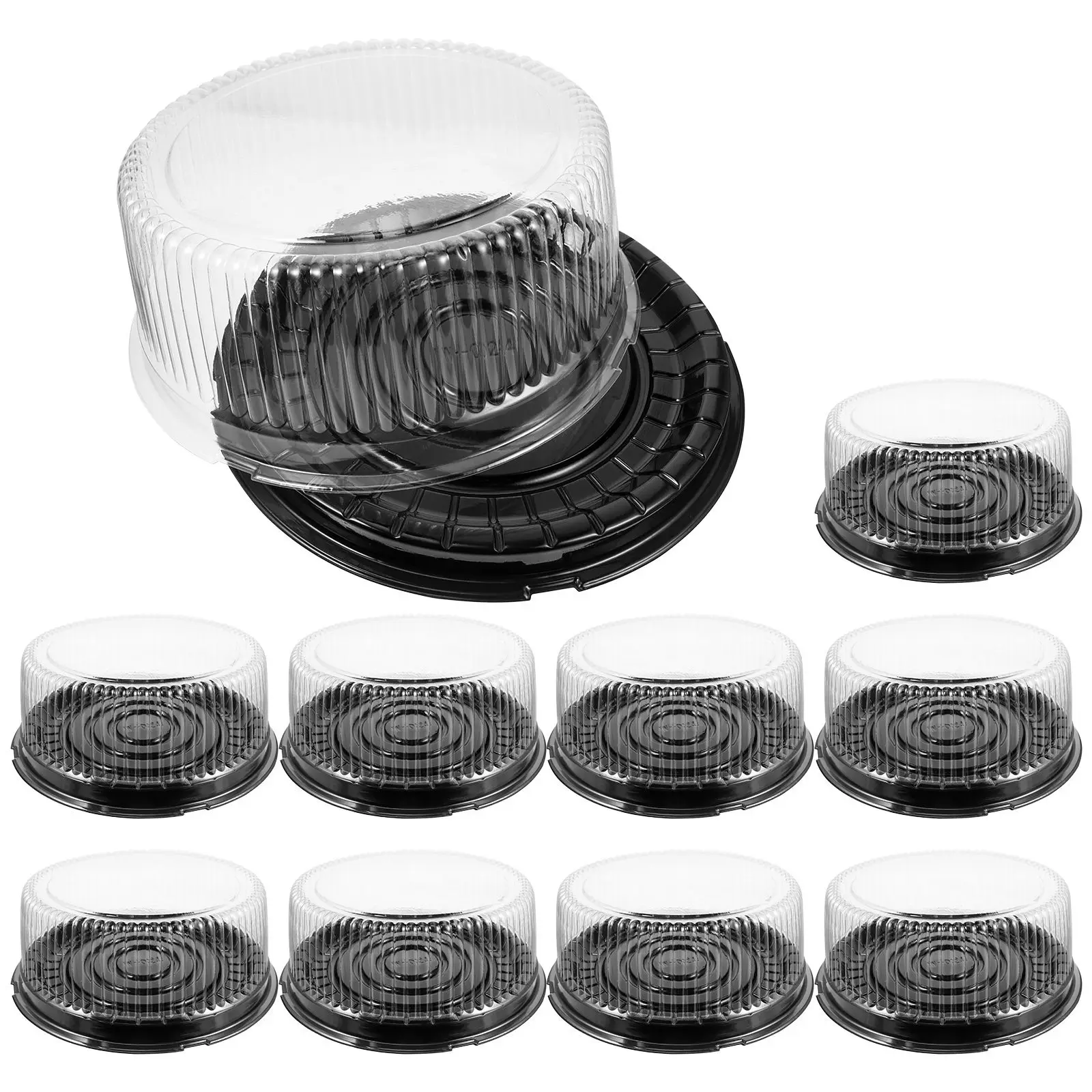 10 Pcs Cake Cheese Packaging Box 8 Inch Black Bottom PET Transparent Containers with Lids Plastic Boxes for Parties Cake Slice
10 Pcs Cake Cheese Packaging Box 8 Inch Black Bottom PET Transparent Containers with Lids Plastic Boxes for Parties Cake Slice